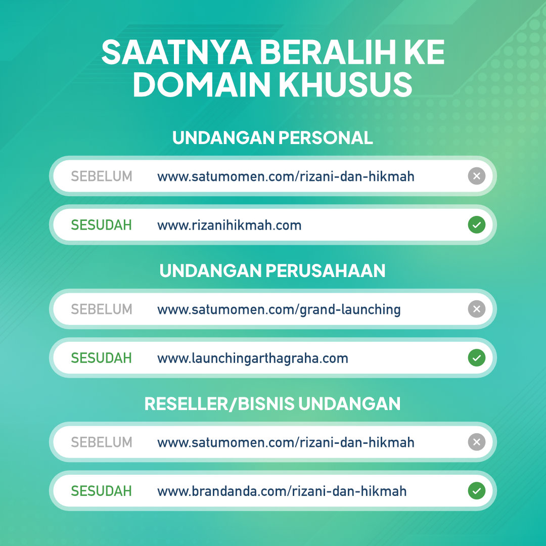 Custom Domain Undangan Digital Satu Momen