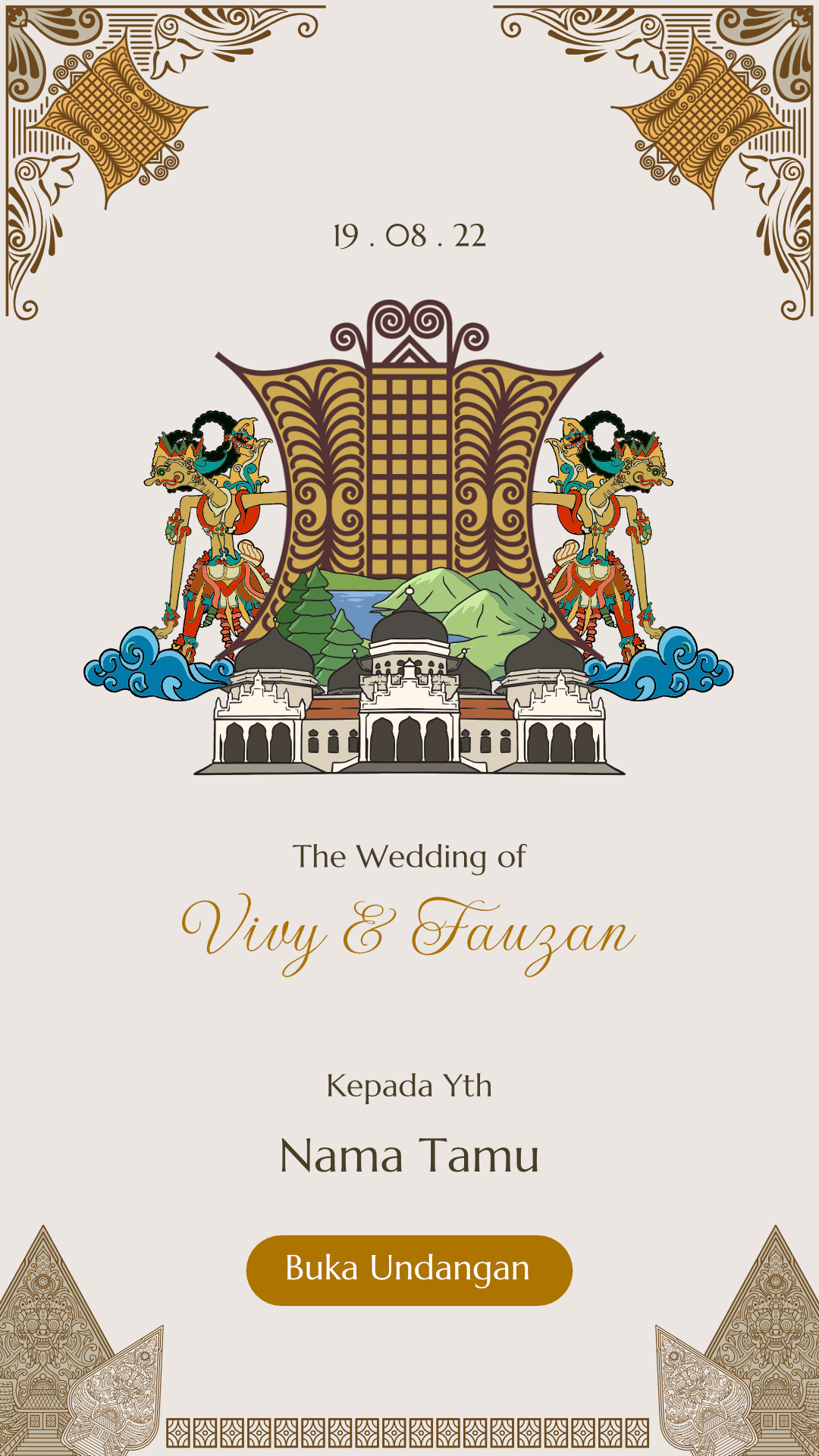 Undangan Pernikahan Ngunduh Mantu & Pertunangan - Aceh x Jawa