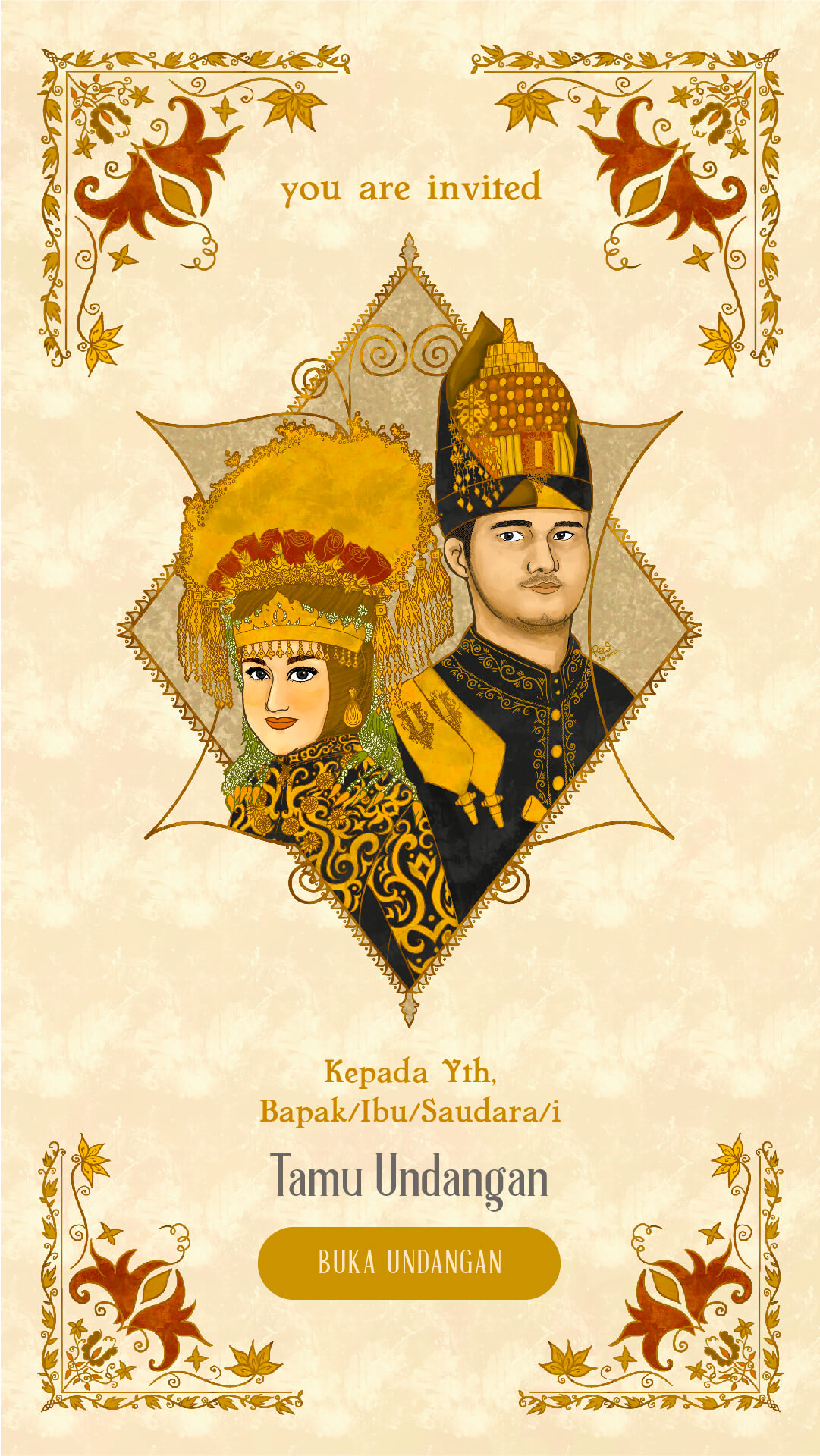 Undangan Pernikahan Ngunduh Mantu & Pertunangan - Adat Aceh