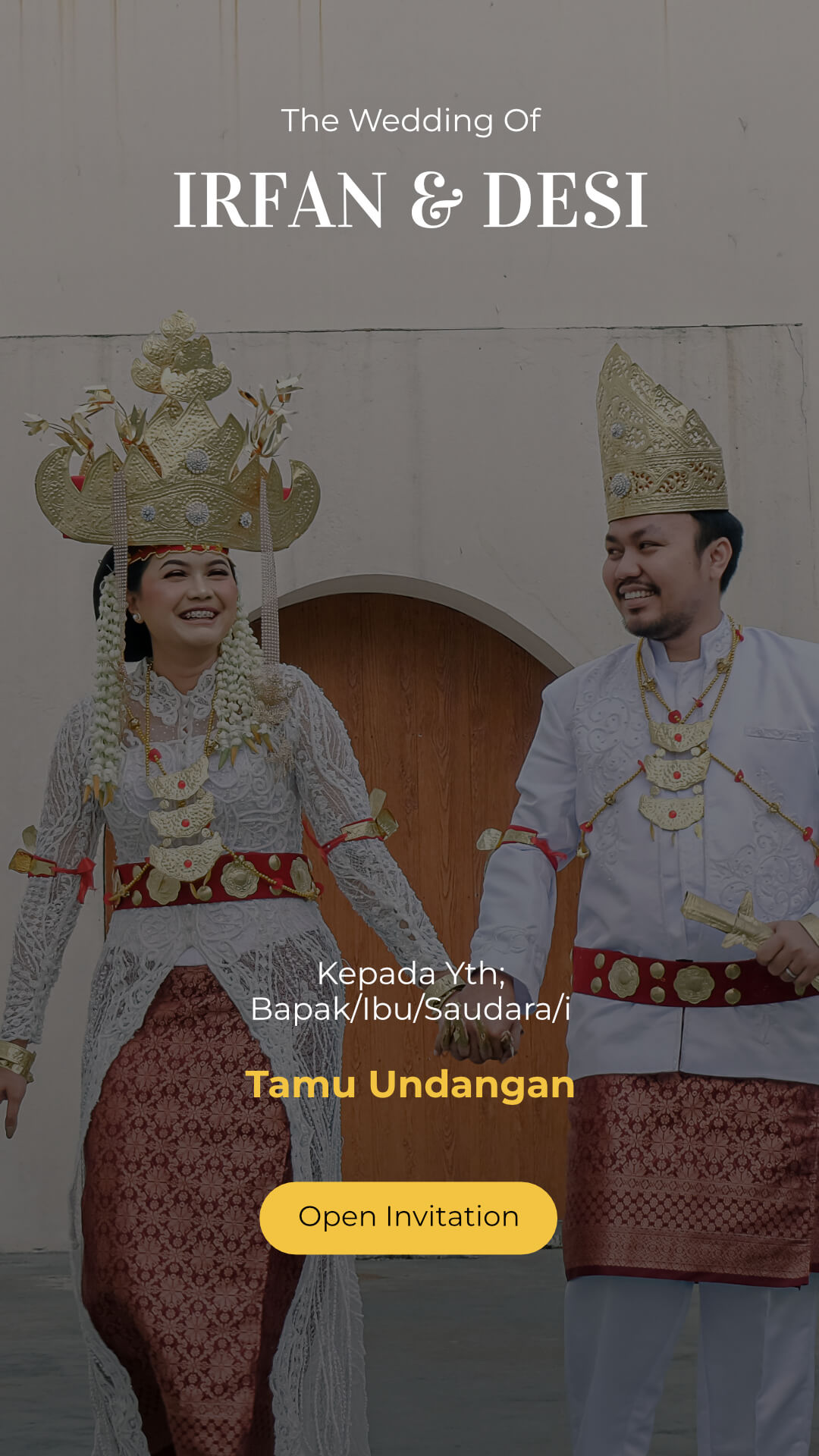 Undangan Pernikahan Ngunduh Mantu & Pertunangan - Cream Lampung