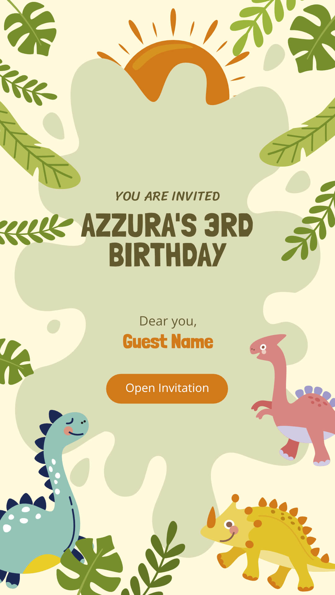 Undangan Ulang Tahun - Dino Birthday