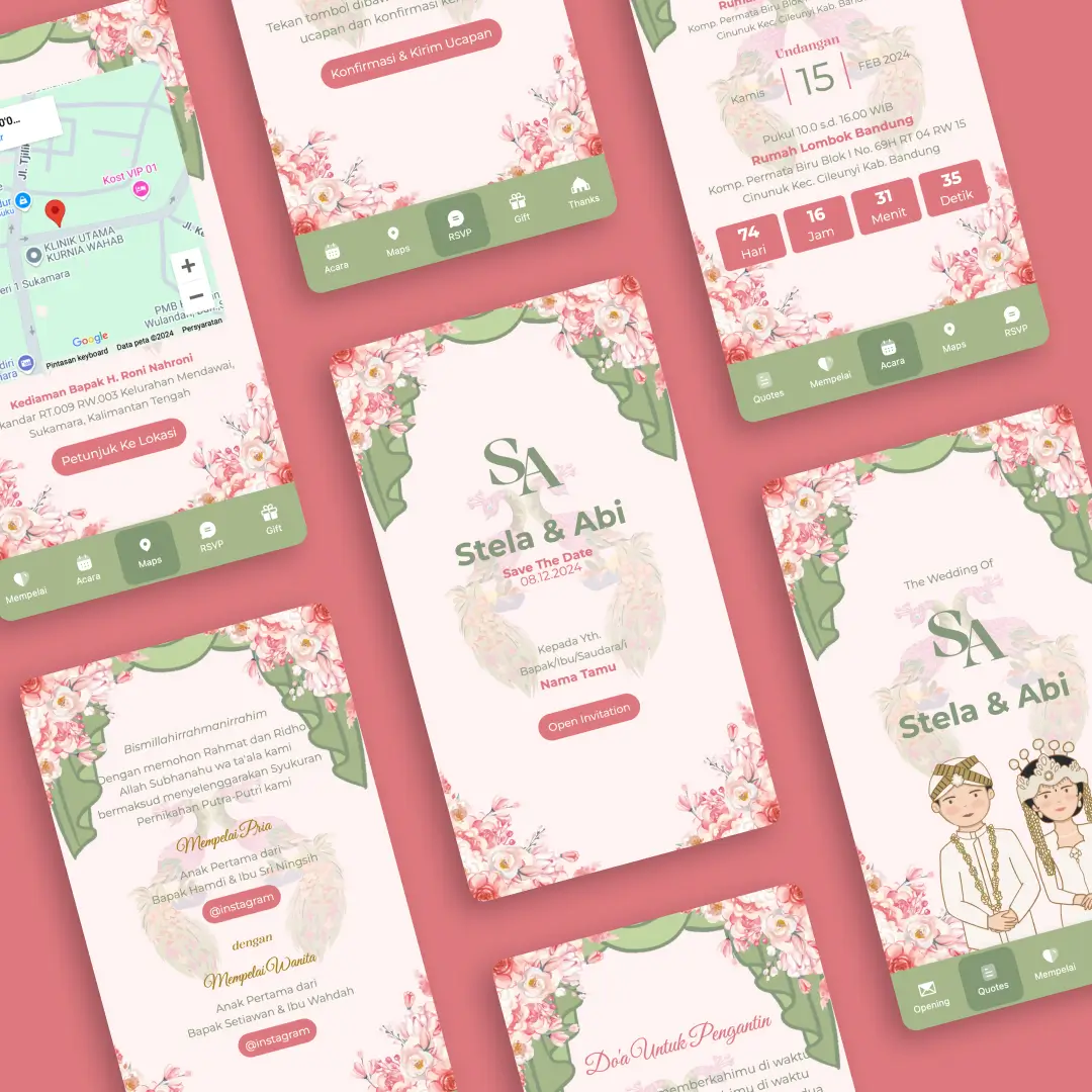 Wedding  - Green Pink