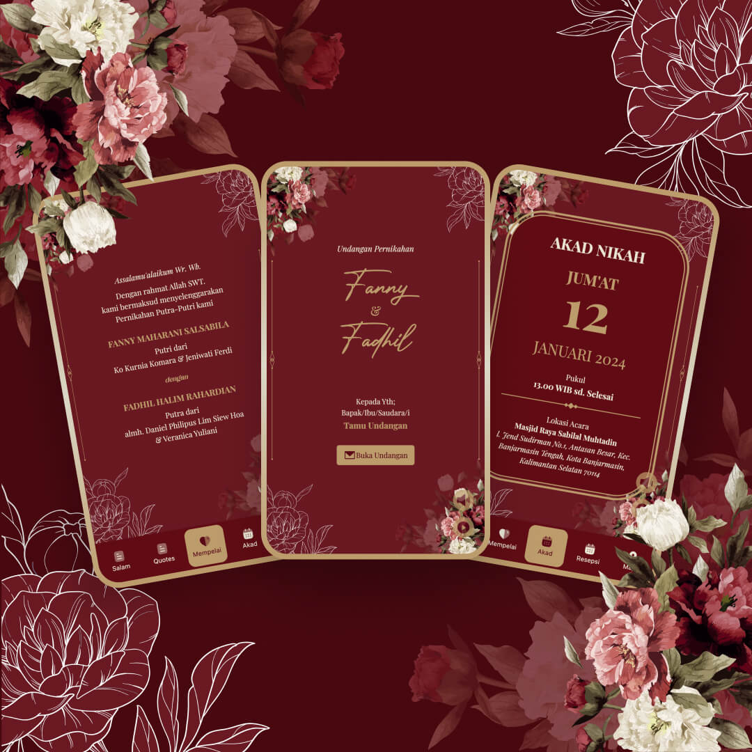 Wedding & Engagement  - Maroon Flowers