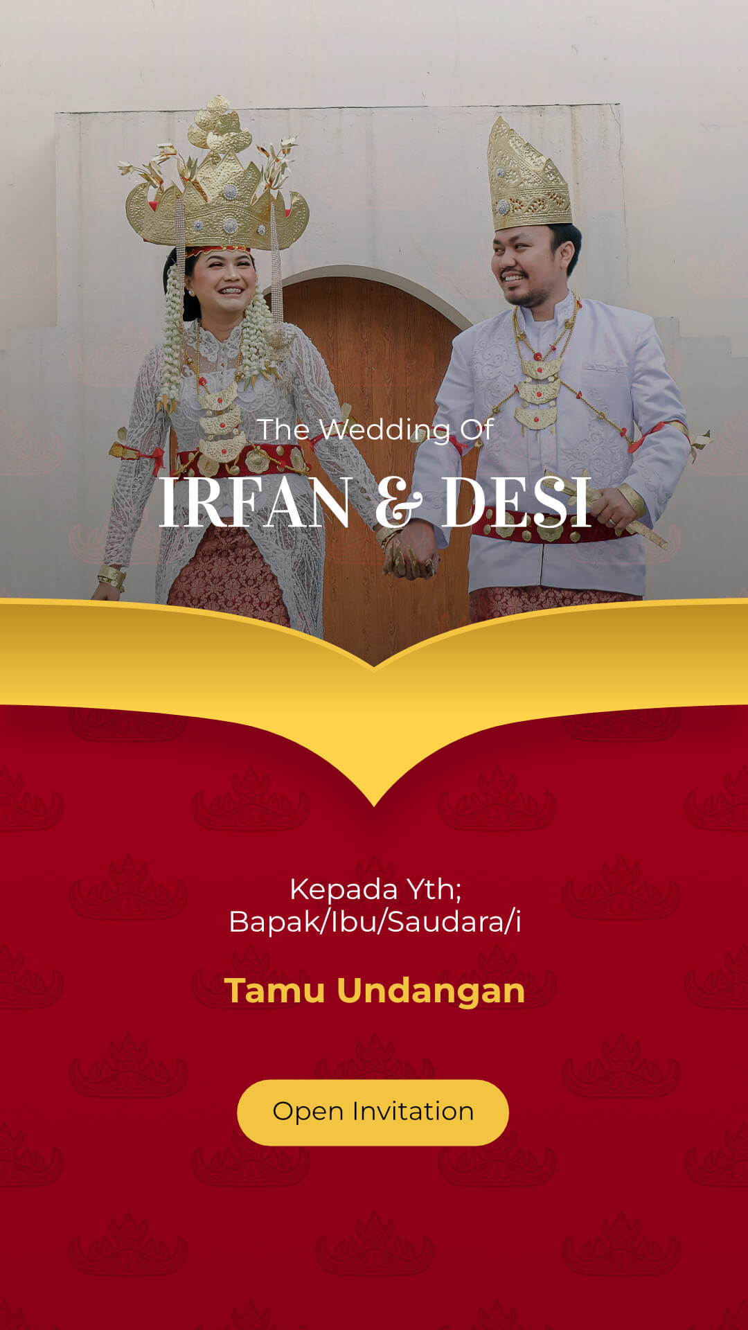 Undangan Pernikahan Ngunduh Mantu & Pertunangan - Red Lampung