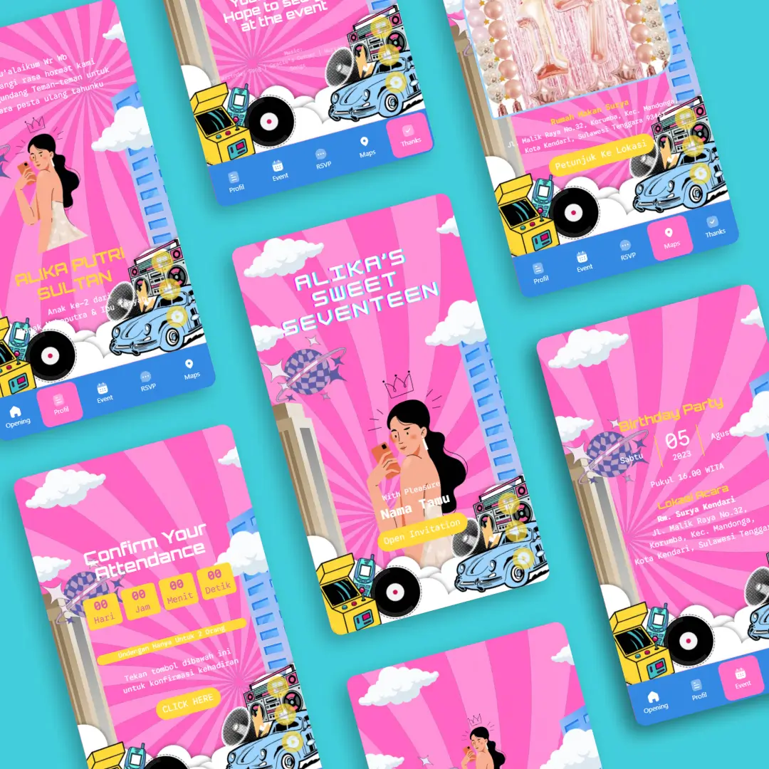 Kids & Birthday - Retro Pink
